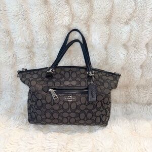Coach Gray Signature Shoulder Bag